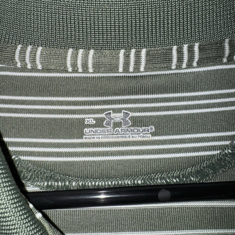 Men's XL Under Armour Professional Golfers Of America PGA Striped Golf Polo - Picture 2 of 6